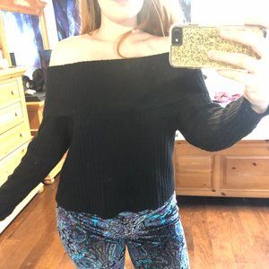 Off the shoulder sweater top